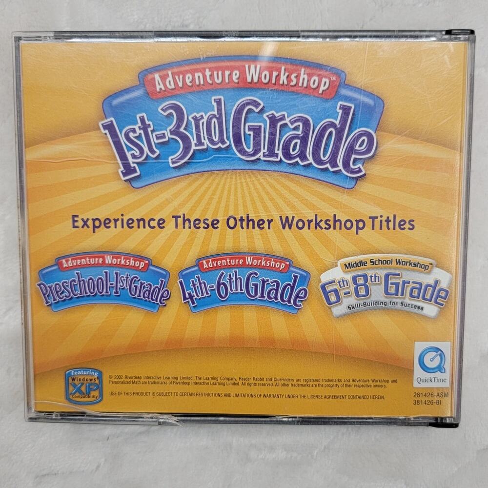 Adventure Workshop 1st-3rd Grade 3 PC CD-ROM Set Reader Rabbit ClueFinders Math - Picture 2 of 10